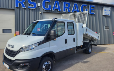 IVECO DAILY CCB 35C16 H3.0 PACK BUSINESS DOUBLE CABINE BENNE ALUMINIUM + COFFRE ALUMINIUM 06 PLACES ( cylindrée moteur 3 litres )